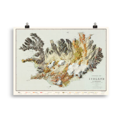 Iceland Geology Map Poster