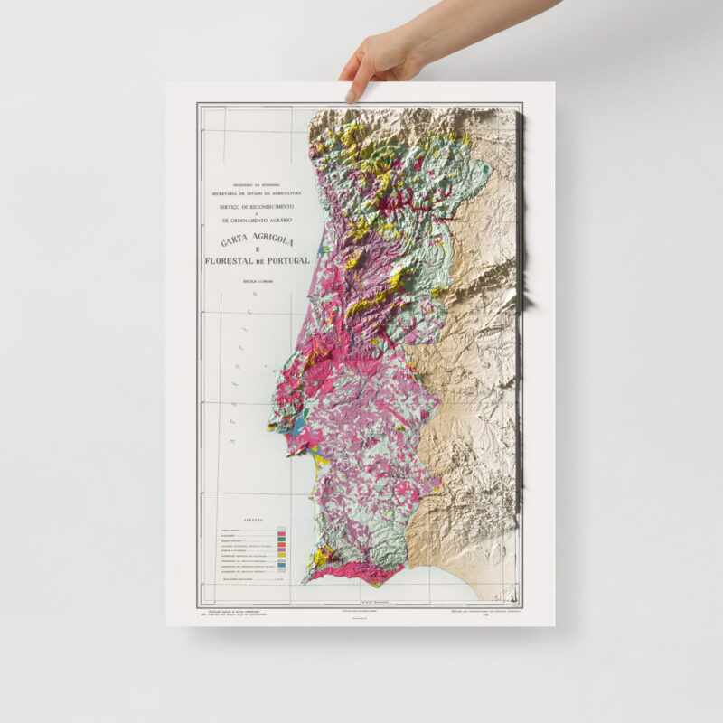 Portugal map poster
