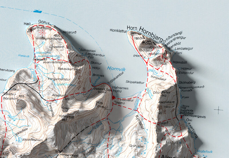 Hornstrandir map