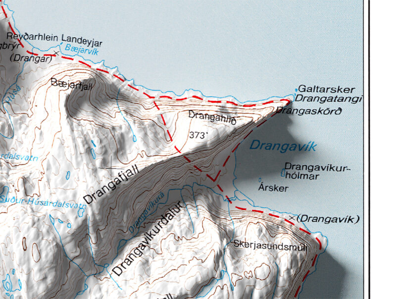 Hornstrandir map
