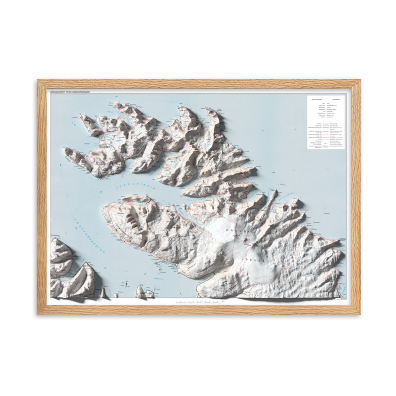 Hornstrandir map framed