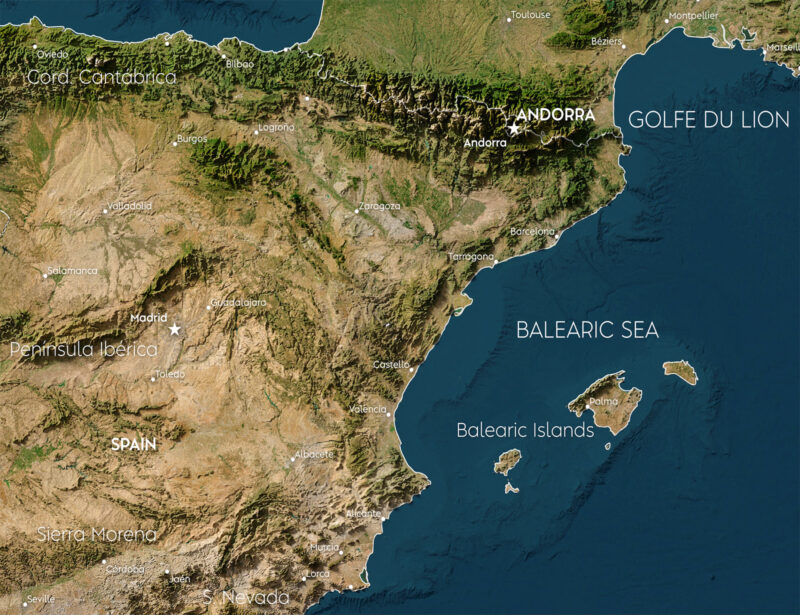 Mediterranean Satellite Map - Detail 3