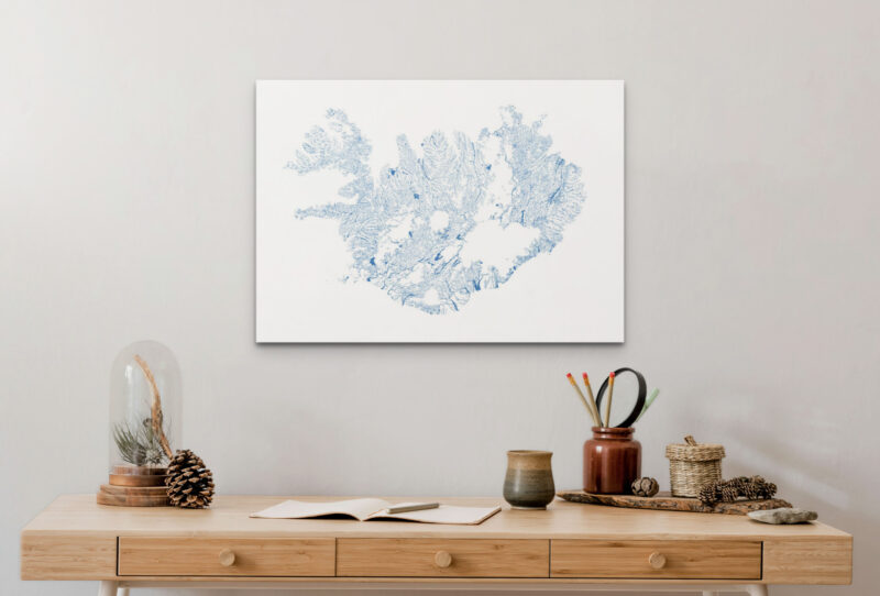 Lakes and Rivers of Iceland - Poster on wall